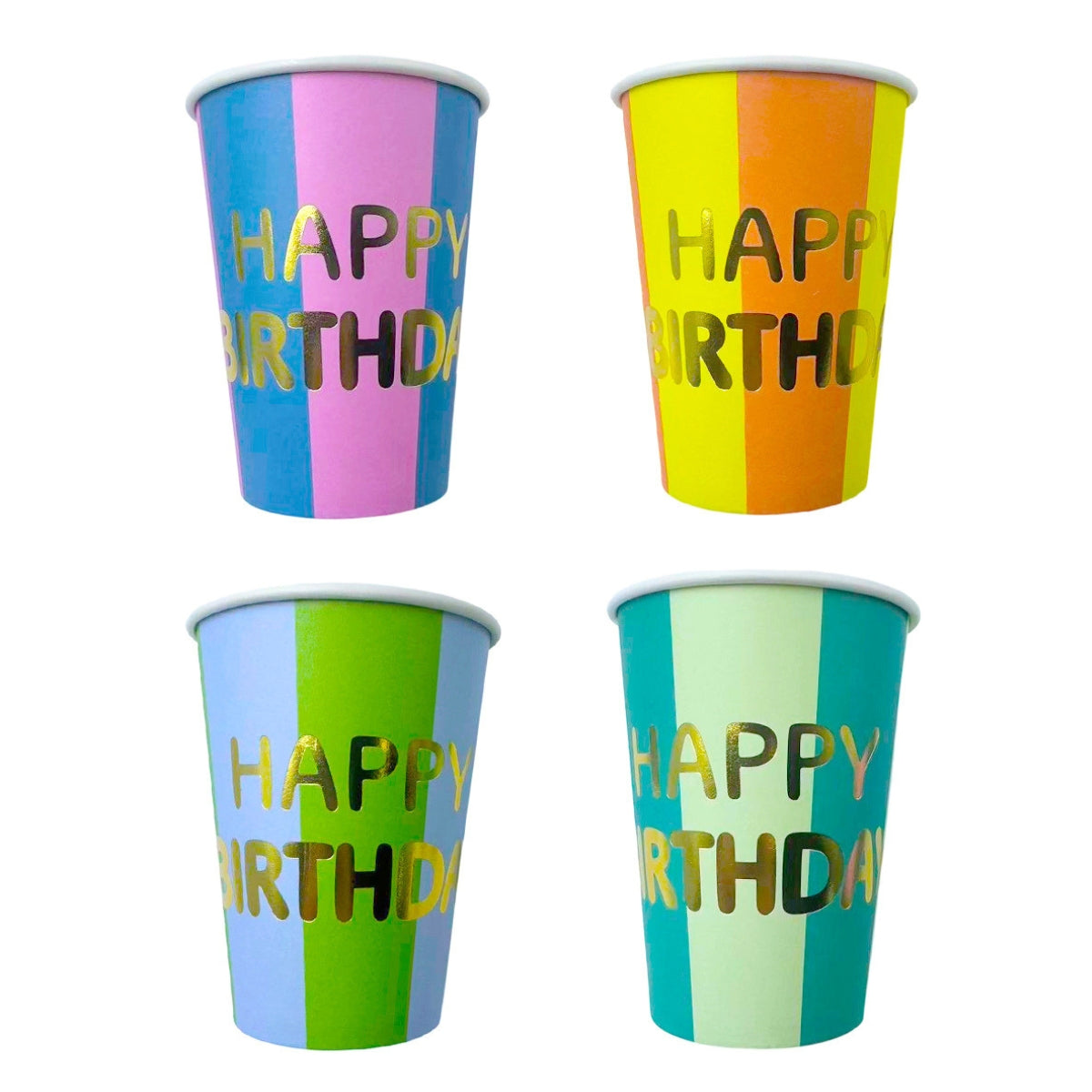 Vasos Chicos - Happy Birthday (8 piezas)