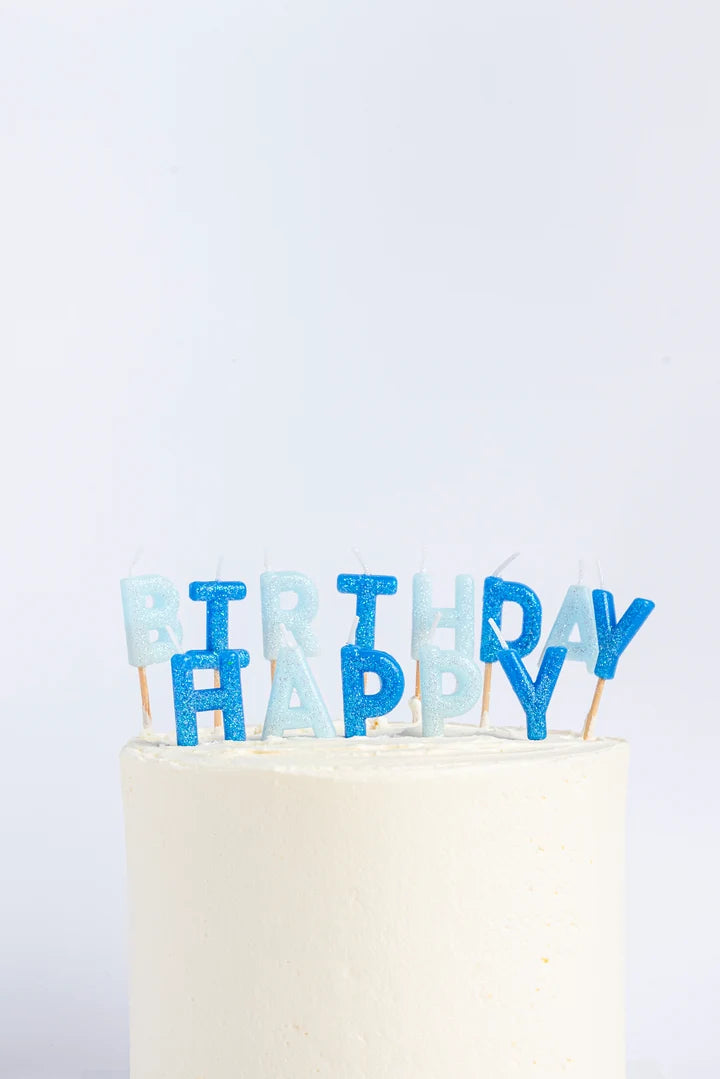 Vela Feliz Cumpleaños - Azules