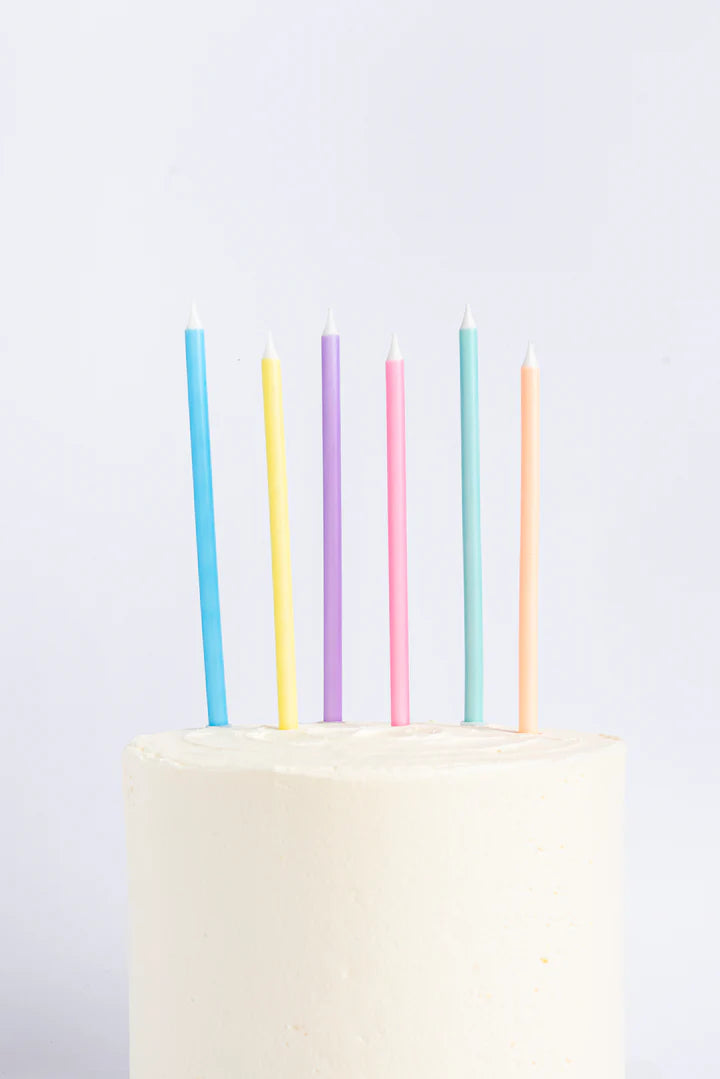 Velas altas - Pasteles (6 piezas)