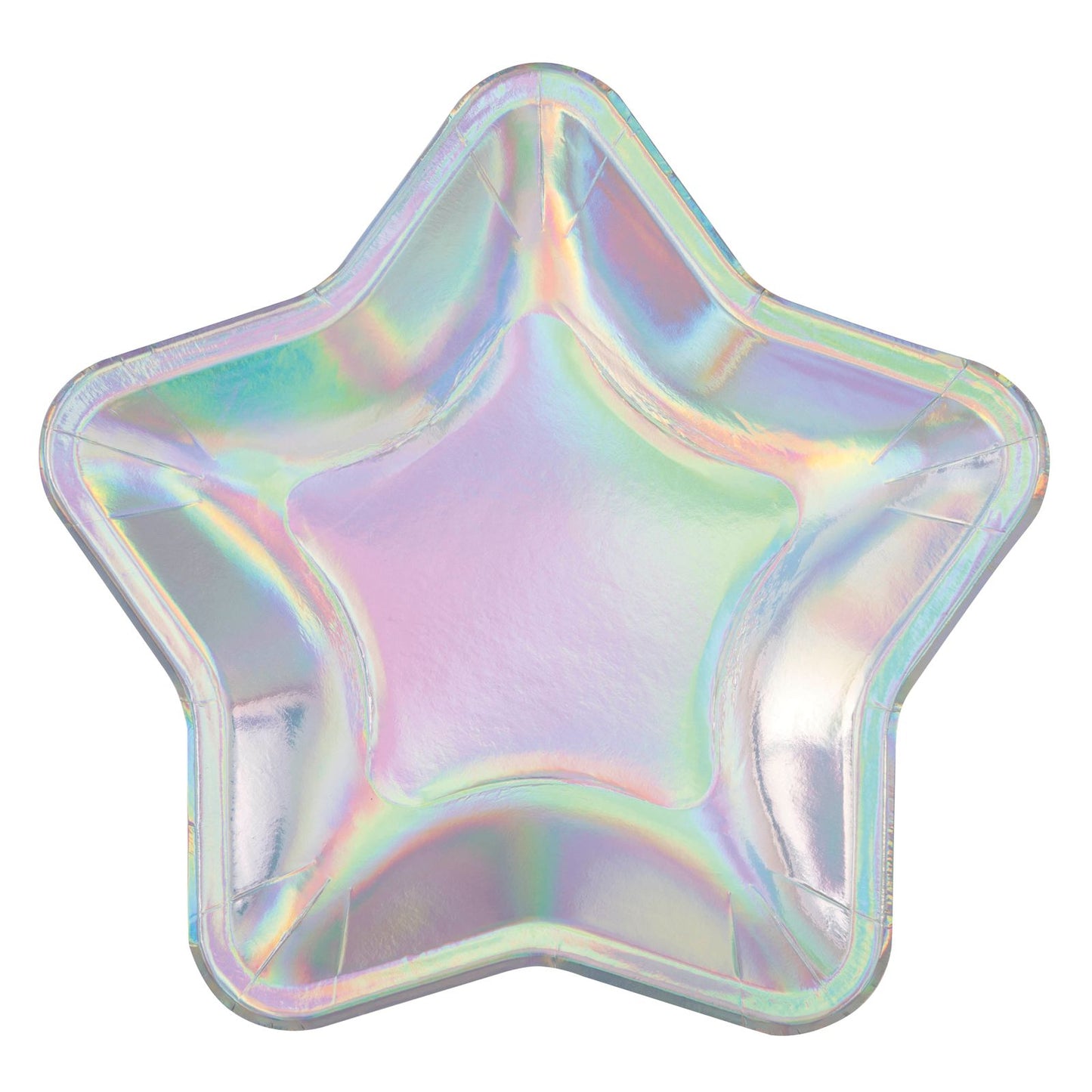 Plato Chico - Estrella plata tornasol (8 piezas)