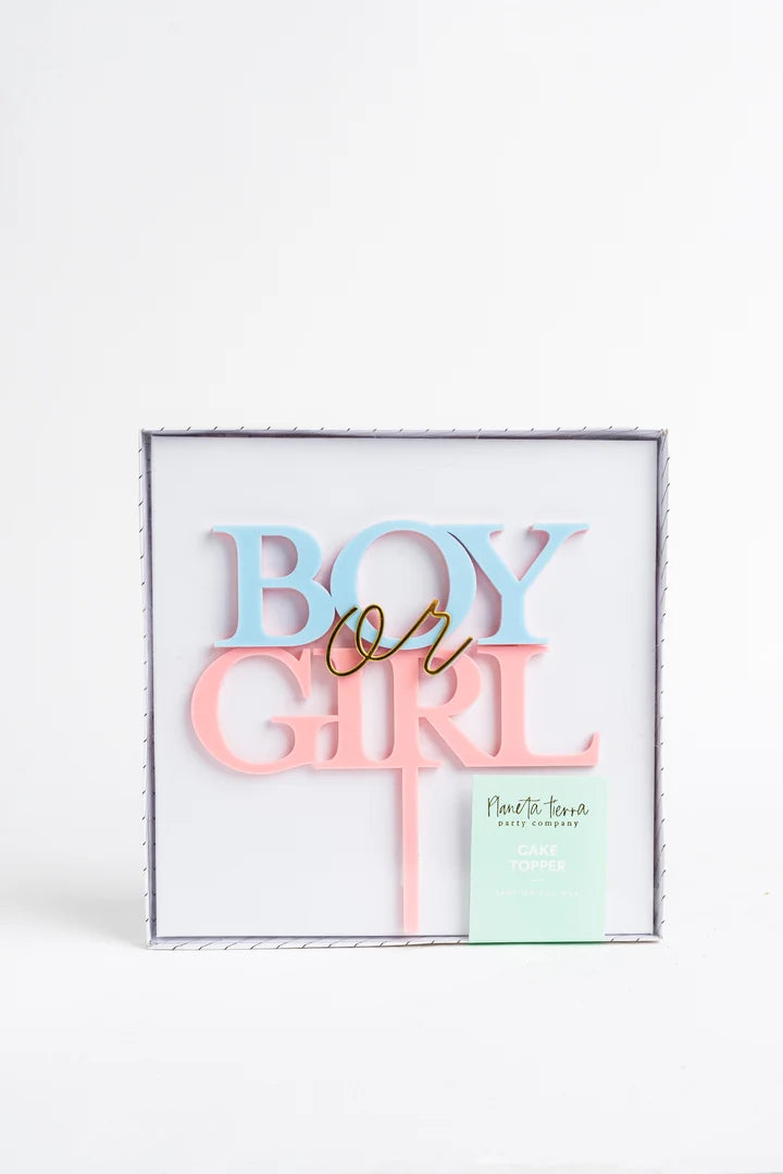Cake Topper - Boy or Girl Azul & Rosa