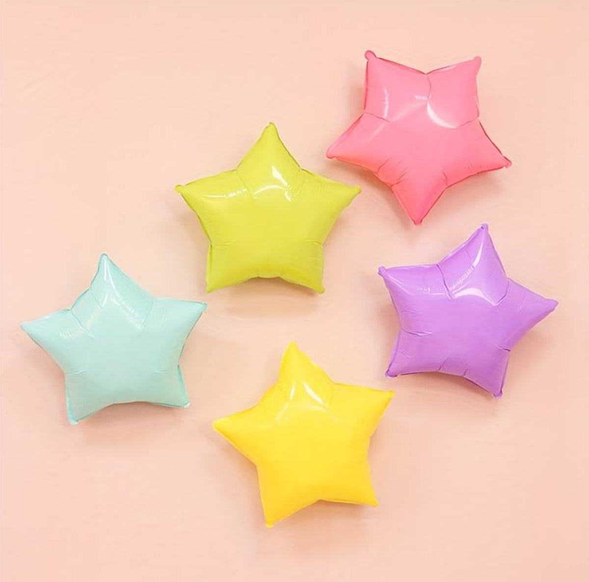 Globo Estrella Jelly (solo aire) - Pastel Limon