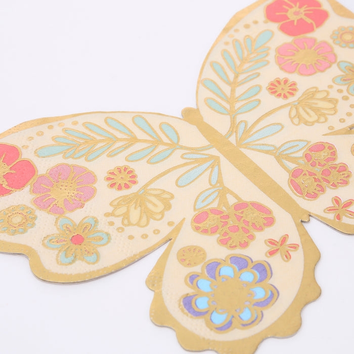Servilletas Mariposas Florales (x16)