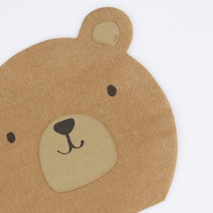 Servilletas del oso del bosque (x16)