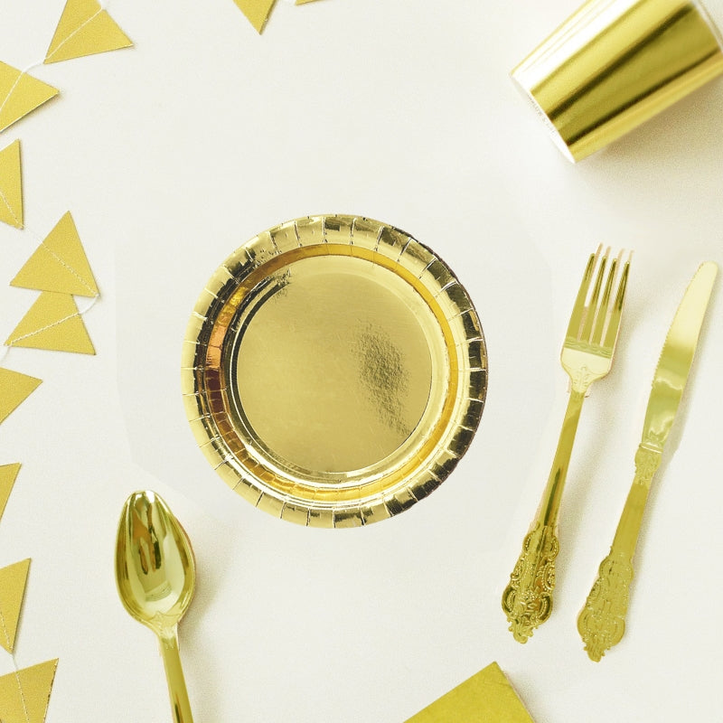 Plato Grande - Dorado Foil (8 piezas)