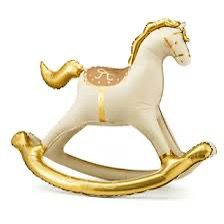 Globo Metalico - Caballito de madera