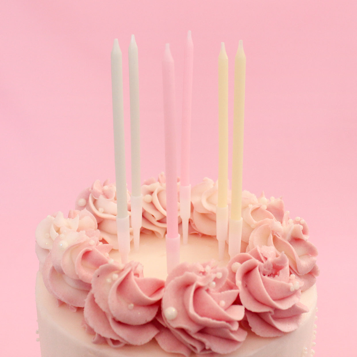 Vela Baby - colores pastel (6 piezas)