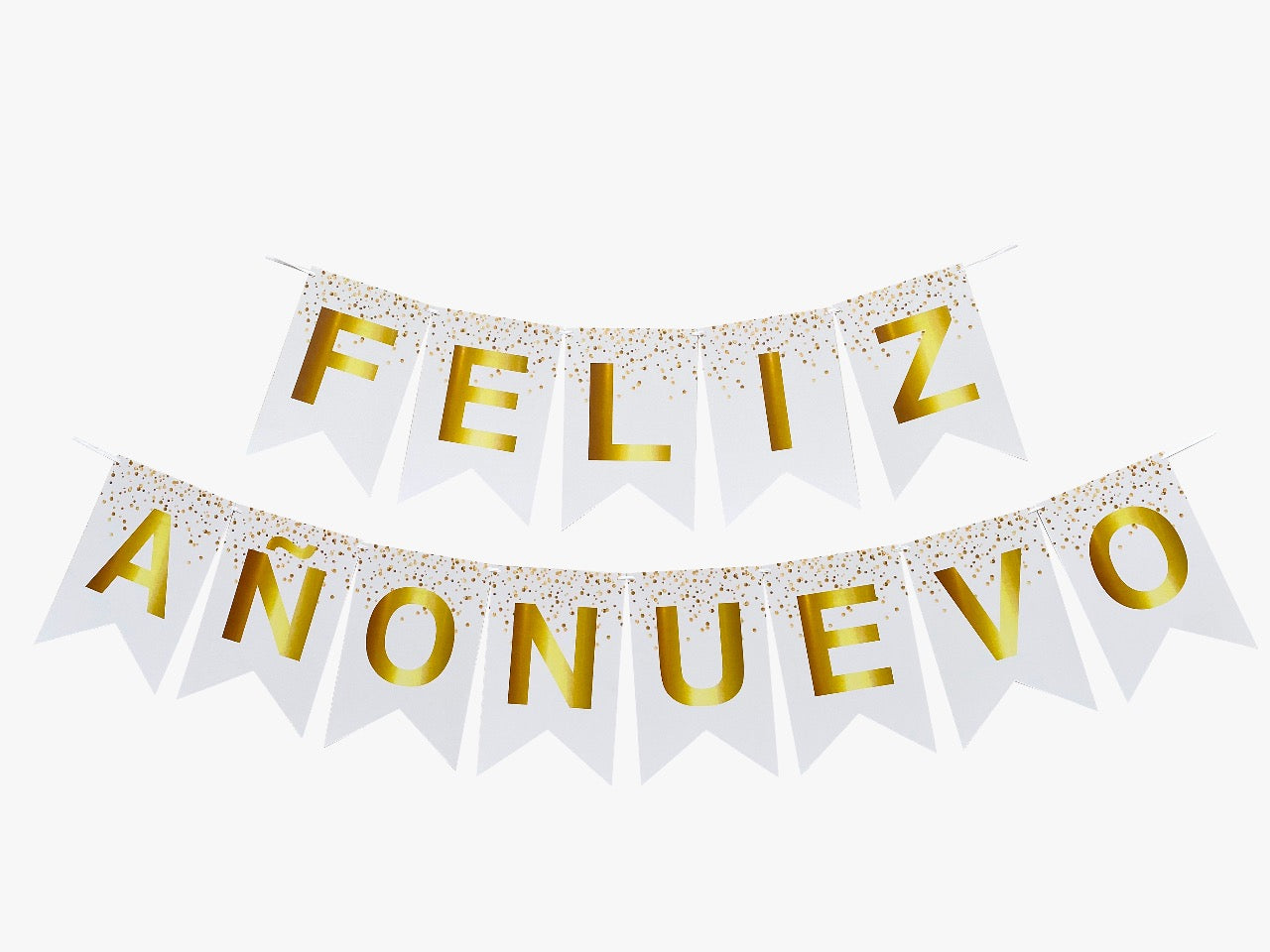 Letrero - Feliz Año Nuevo blanco