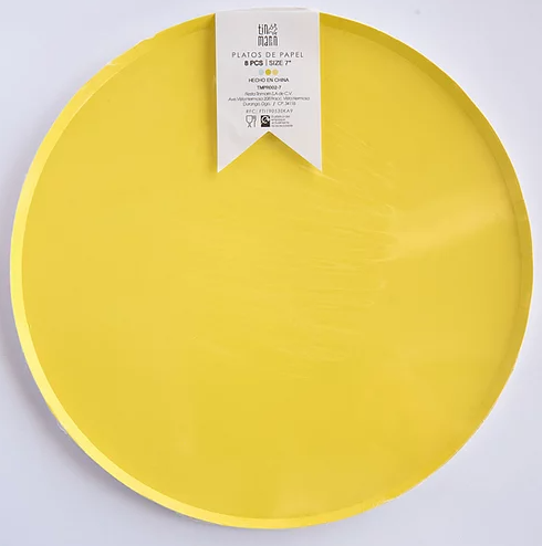 Plato - Amarillo Grande (8 piezas)