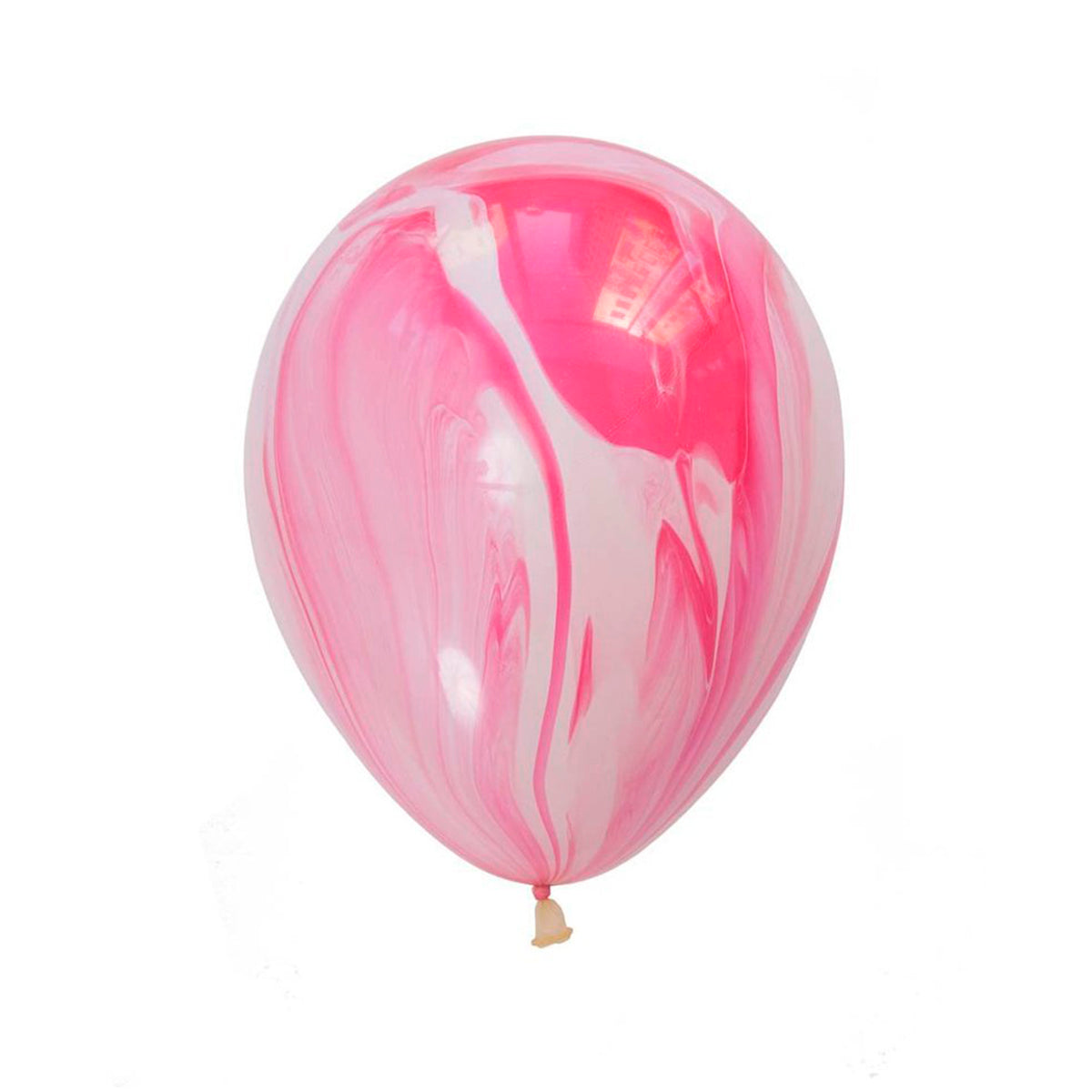 Globo Chico 11" - Marmoleado Rosa con Blanco