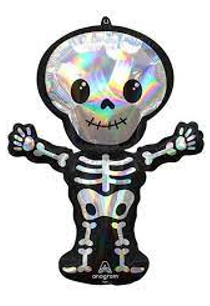 Globo Metalico - Esqueleto Feliz Grande