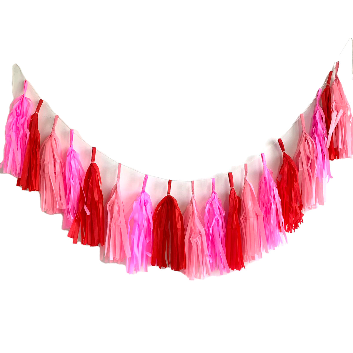 Guirnalda Rojo - Rosa Medio - Rosa Claro - 18 Flecos (solo CDMX)