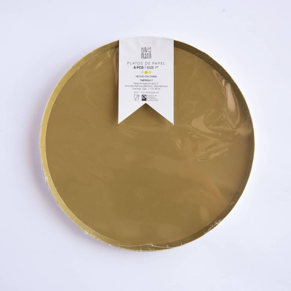 Plato - Dorado Chico (8 piezas)