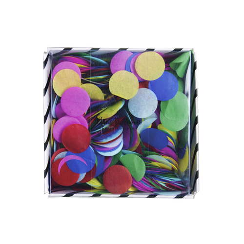 Caja Confetti Redondo - Bright Rainbow