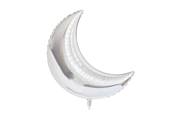 Globo Metalico - Luna Plata Mediana
