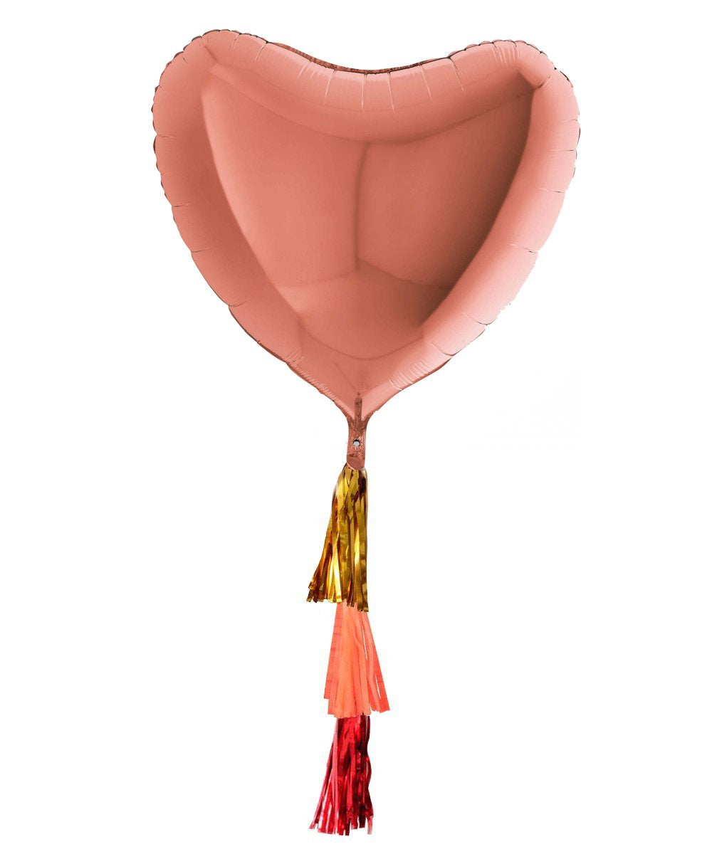 Globo Corazon Gigante - Oro Rosa