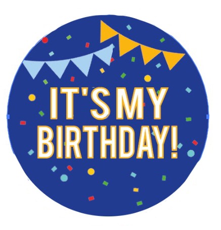 Pin Azul Grande - It´s My Birthday! (1 pieza)