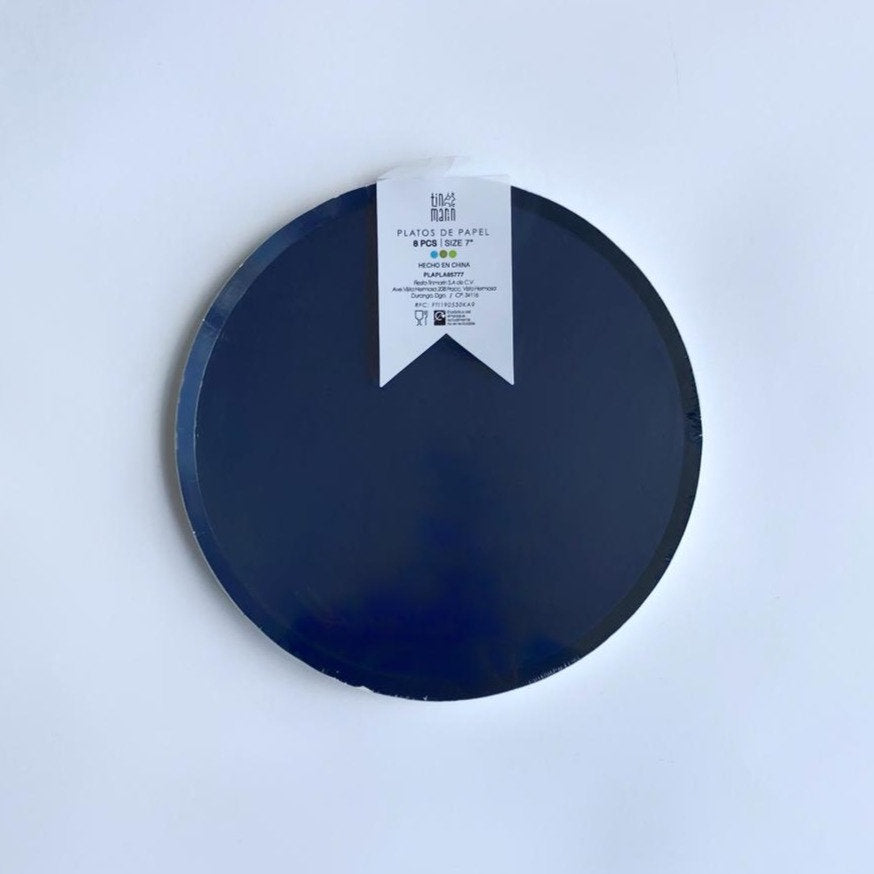Plato - Azul Marino Chico (8 piezas)