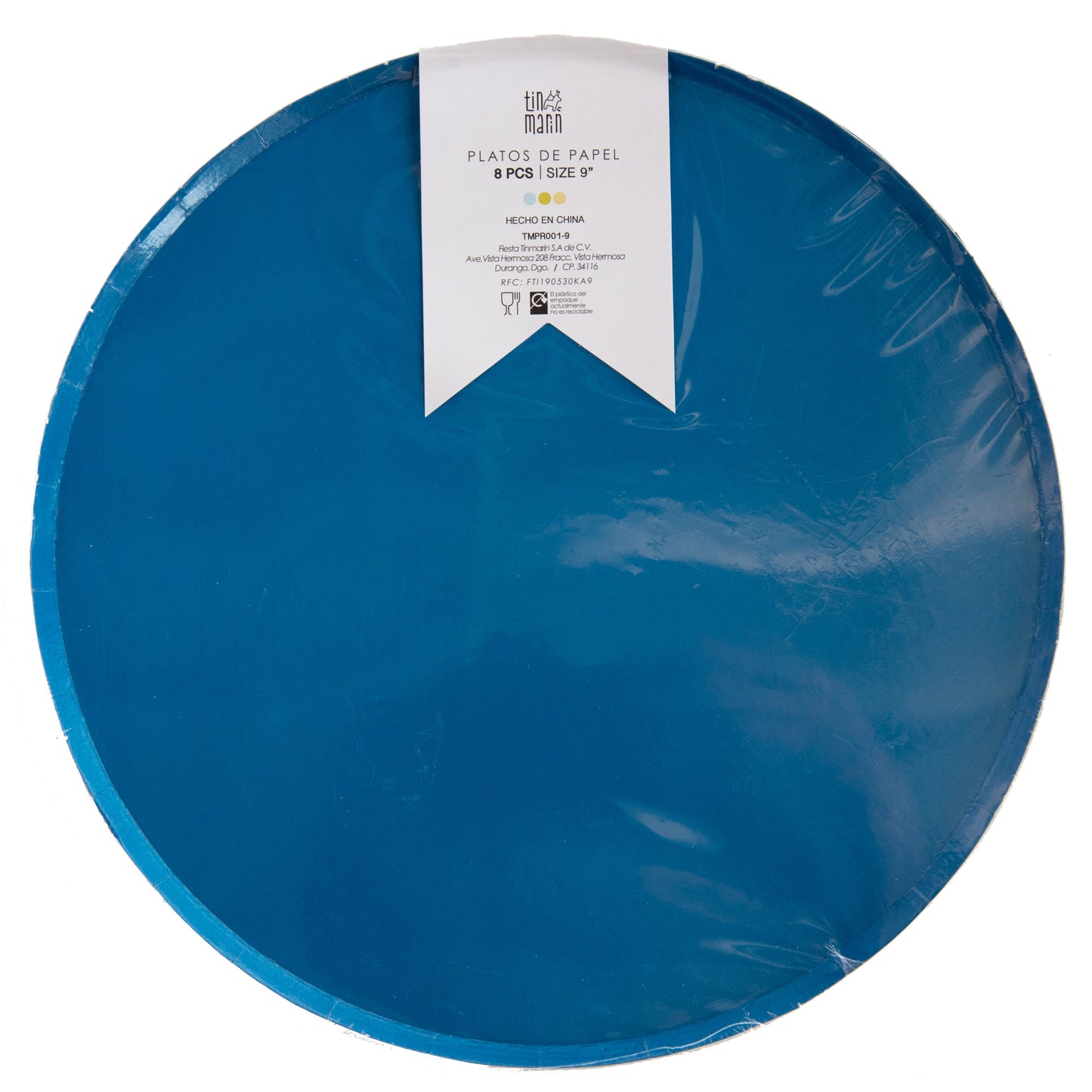 Plato - Azul Cobalto Grande (8 piezas)