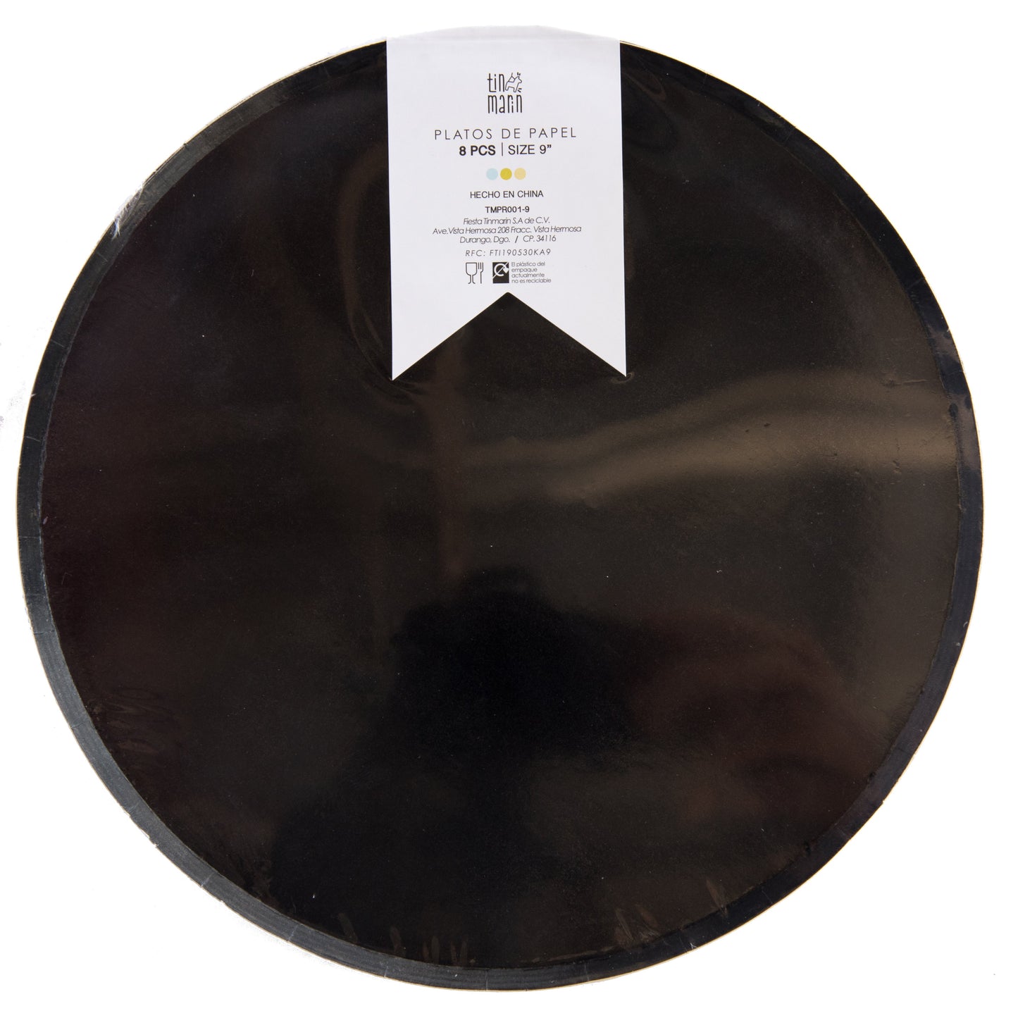 Plato - Negro Grande (8 piezas)