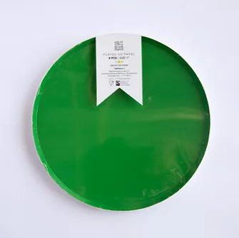 Plato - Verde Bandera Chico (8 piezas)