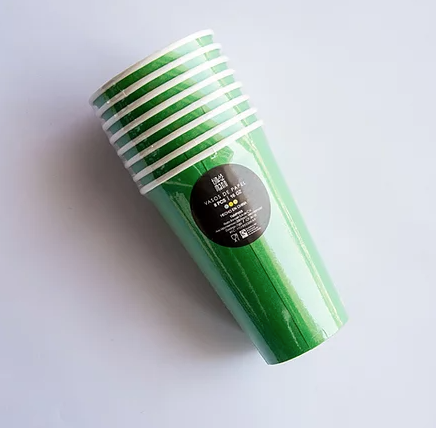 Vaso Alto - Verde Bandera (8 piezas)