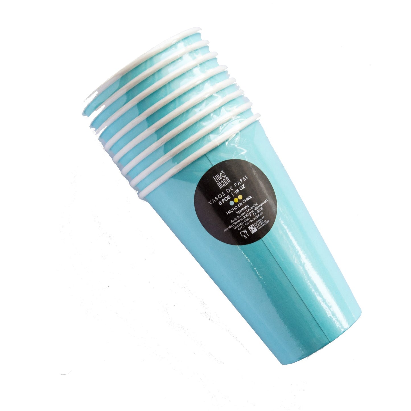 Vaso Alto - Azul Cielo (8 piezas)