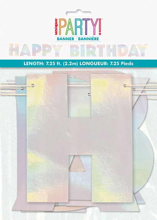 Letrero - Happy Birthday tornasol