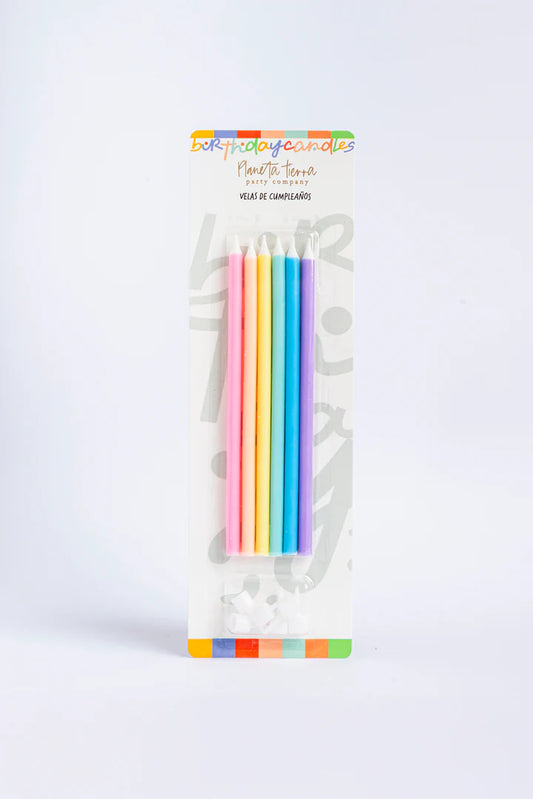 Velas altas  - Pasteles (6 piezas)