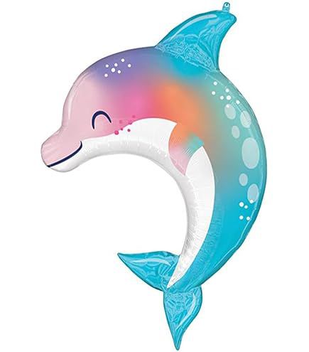 Globo Metalico - Delfín arcoíris