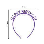 Diademas de plástico HAPPY BIRTHDAY 6 pzas