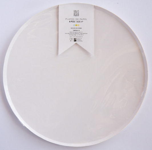 Plato - Blanco Chico (8 piezas)
