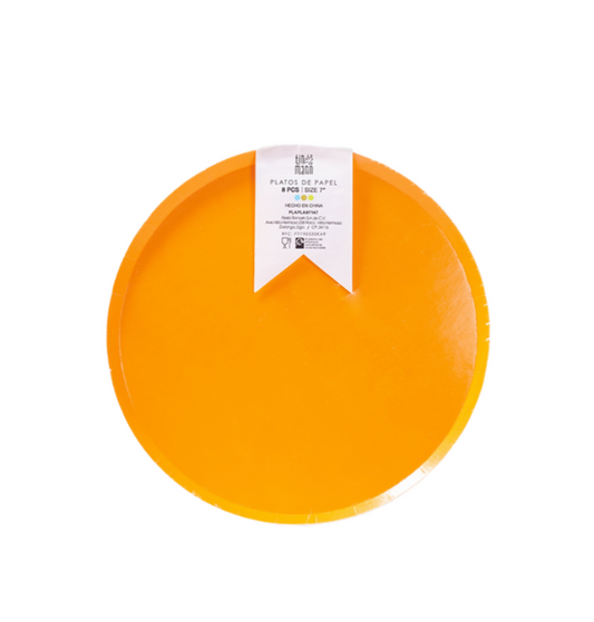 Plato - Naranja Chico (8 piezas)