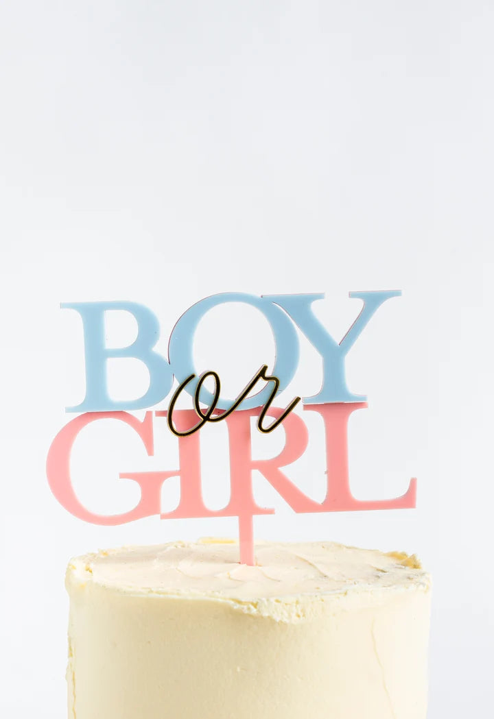 Cake Topper - Boy or Girl Azul & Rosa