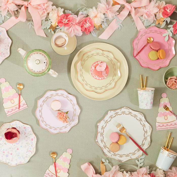 Platos Meri Meri x Ladurée Paris (x 8)