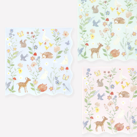 Servilletas grandes Little Animals (x16)