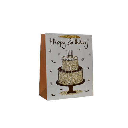 Bolsa de Regalo - Mediana - Glam Gold - Cake