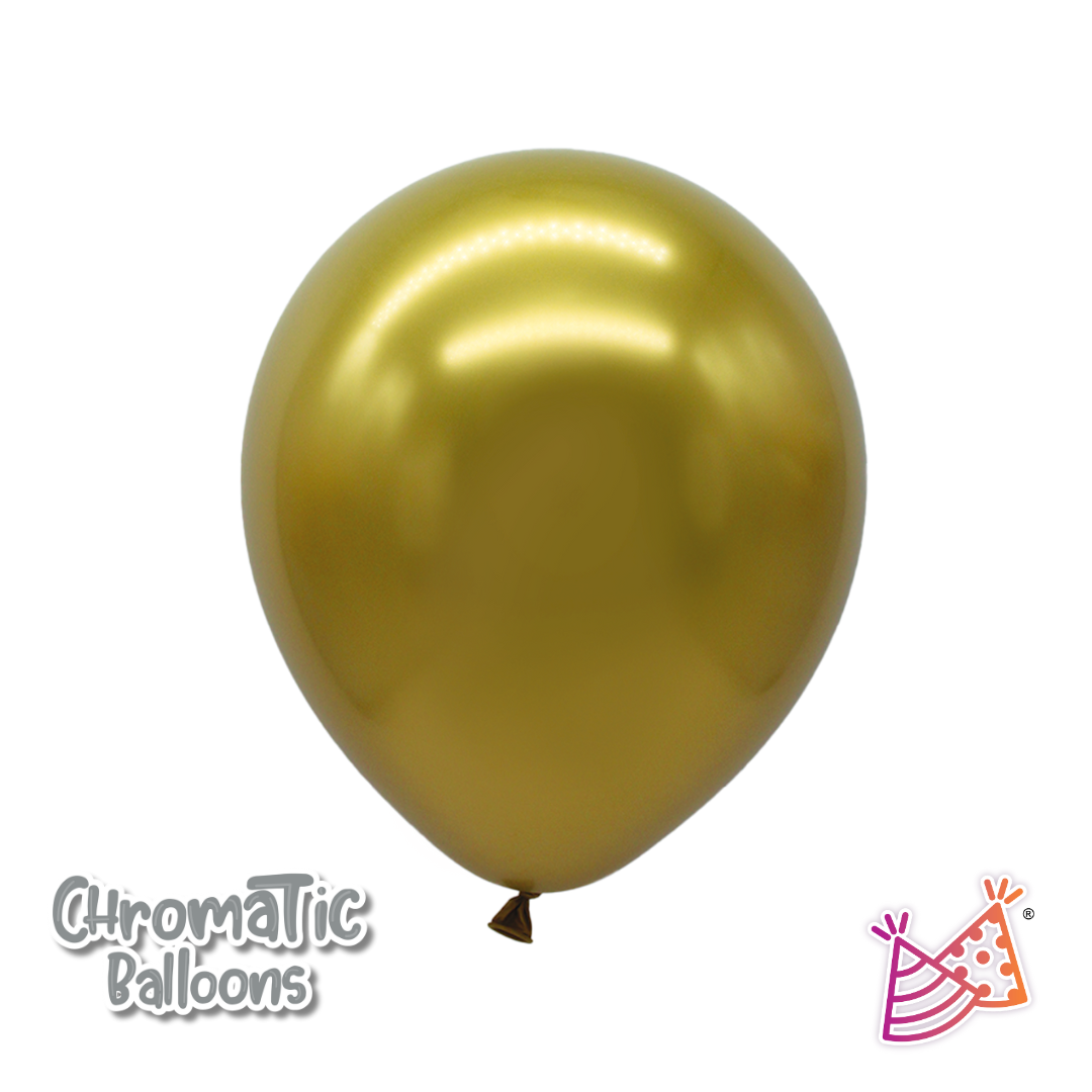 Bolsa de Globos 11" - 50 pzs - We Party - Cromado Oro