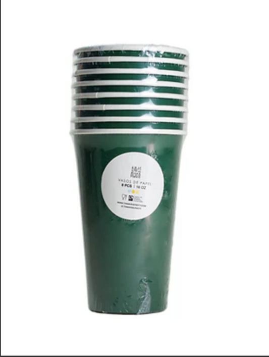 Vaso Alto - Verde Esmeralda  (8 piezas)