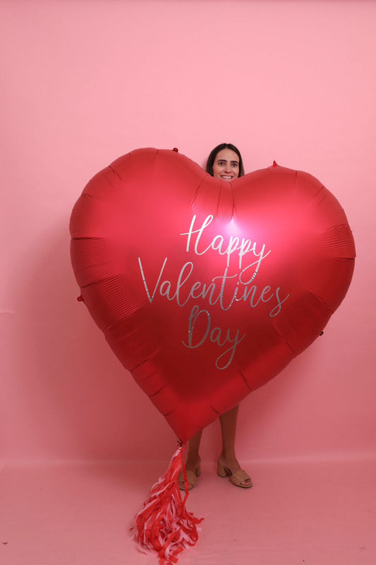 Globo Jumbo Rojo - Happy Valentines (aire)
