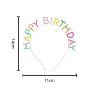 Diadema - Happy Birthday Pasteles (1 pieza)