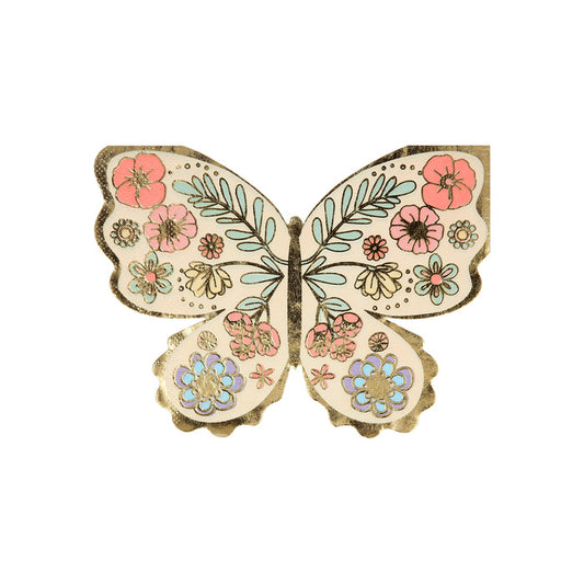 Servilletas Mariposas Florales (x16)