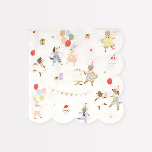 Servilletas grandes animal friends (x16)