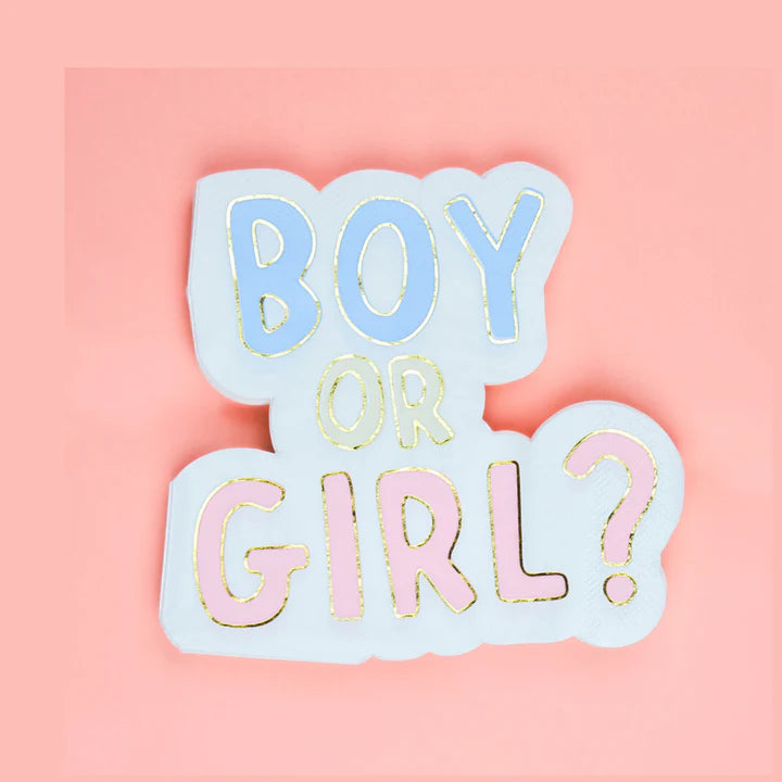 Servilleta Gender Reveal - Boy or Girl? (16 piezas)