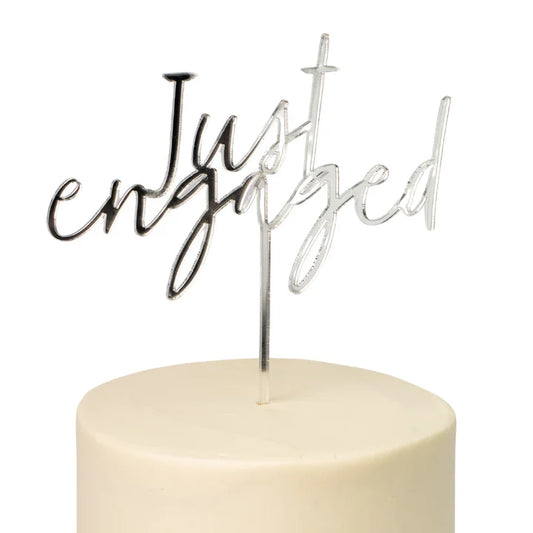 Cake Topper - Just Engaged