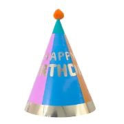 Gorritos Multicolor- Happy Birthday  (6 piezas)