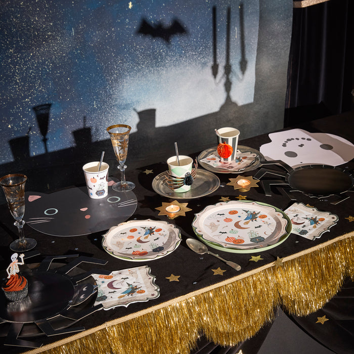 Servilletas  con borde ornamentado para Halloween (16 piezas)
