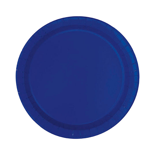 Plato Grande Azul Rey (8 piezas)