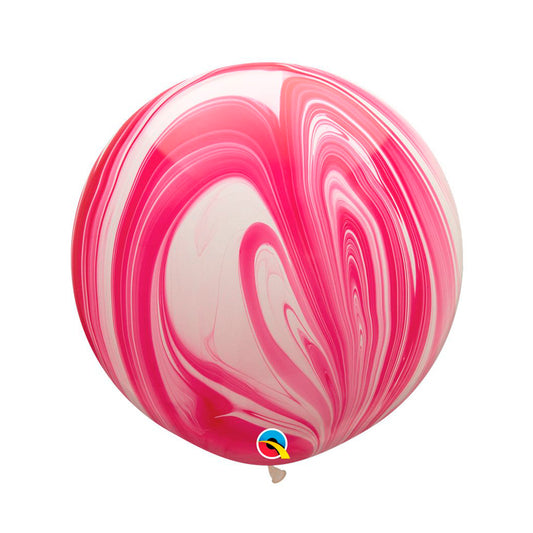 Globo Gigante 3" - Marmol Rosa con Blanco