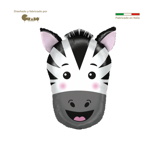 Globo Metalico - Grabo - Cabeza Zebra